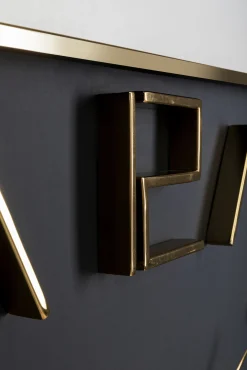 Fashion KARE Design Zegar ścienny kwadratowy czarno-złoty 92x92 cm - KARE