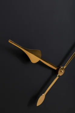 Fashion KARE Design Zegar ścienny kwadratowy czarno-złoty 92x92 cm - KARE