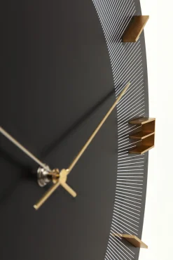 Discount KARE Design Zegar ścienny Leonardo Ø49 cm czarno-złoty - KARE