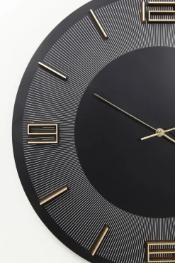 Discount KARE Design Zegar ścienny Leonardo Ø49 cm czarno-złoty - KARE