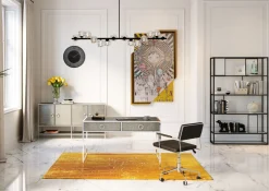 Discount KARE Design Zegar ścienny Leonardo Ø49 cm czarno-złoty - KARE