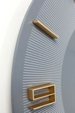 Hot KARE Design Zegar ścienny Leonardo Ø49 cm szaro-złoty - KARE