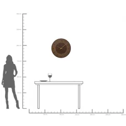 Hot KARE Design Zegar ścienny Levi Ø60 cm brązowy - KARE