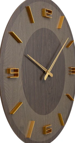 Hot KARE Design Zegar ścienny Levi Ø60 cm brązowy - KARE