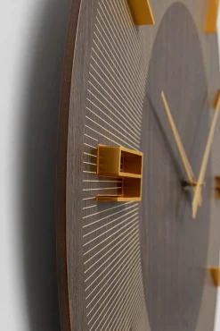 Hot KARE Design Zegar ścienny Levi Ø60 cm brązowy - KARE