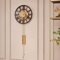 Best KARE Design Zegar Clockwork 46x126 cm czarno-złoty - KARE