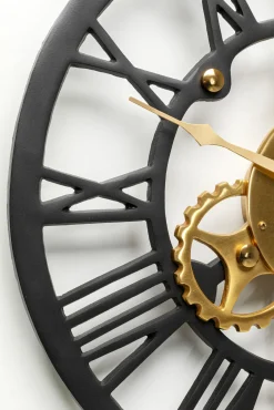 Best KARE Design Zegar Clockwork 46x126 cm czarno-złoty - KARE