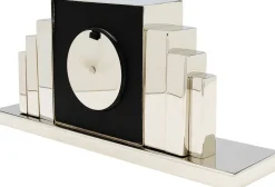 Sale KARE Design Zegar stołowy srebrny stal niklowana 33 cm - KARE