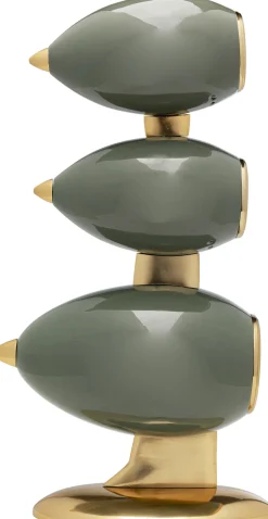 Sale KARE Design Zegar stołowy zielono-złoty stalowy 57 cm - KARE