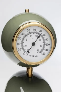 Sale KARE Design Zegar stołowy zielono-złoty stalowy 57 cm - KARE