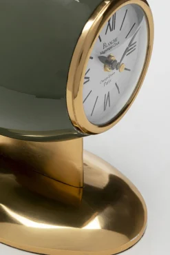 Sale KARE Design Zegar stołowy zielono-złoty stalowy 57 cm - KARE