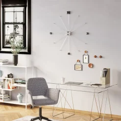 Best KARE Design Zegar wiszący Like Umbrella Ø100 cm chromowy - KARE