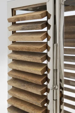 Online KARE Design Zestaw 2 dużych latarenek ze stali nierdzewnej i drewna mango - KARE