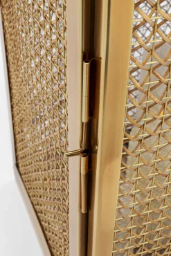 New KARE Design Zestaw 2 dużych latarenek złotych ze stali nierdzewnej i trawy morskiej - KARE