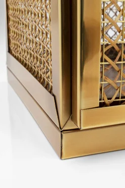 New KARE Design Zestaw 2 dużych latarenek złotych ze stali nierdzewnej i trawy morskiej - KARE