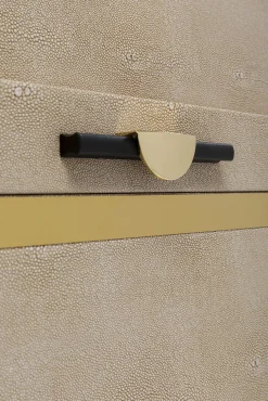 Sale KARE Design Zestaw 3 pudełek - kuferków beżowych ze złotymi detalami - KARE