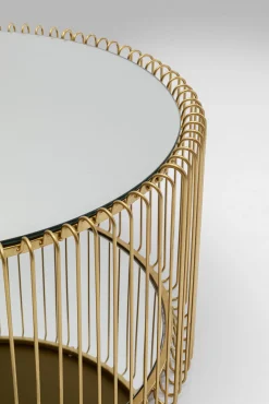 Clearance KARE Design Zestaw 2 stolików kawowych blaty i półki lustrzane rama złota - KARE