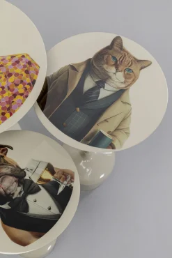 Sale KARE Design Zestaw 3 stolików pomocniczych blaty motyw zwierzęcy - KARE