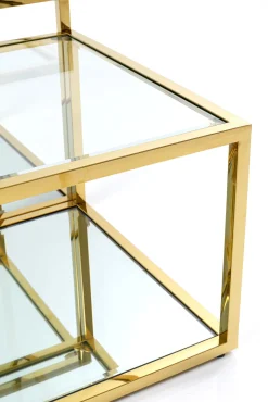 Fashion KARE Design Zestaw czterech stolików kawowych Orion złote - KARE