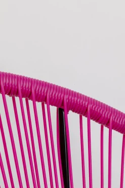 Hot KARE Design Zestaw dwóch foteli ogrodowych - kolor różowy nogi czarne 73x85 cm - KARE