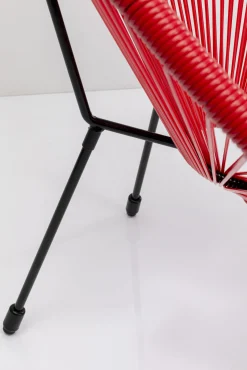 Online KARE Design Zestaw dwóch foteli ogrodowych - kolor wiśniowy nogi czarne 73x85 cm - KARE