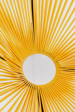 Outlet KARE Design Zestaw dwóch foteli ogrodowych - kolor żółty nogi czarne 73x85 cm - KARE