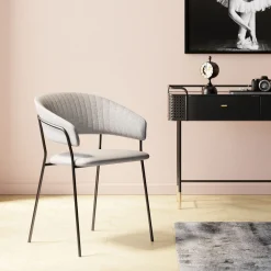 Outlet KARE Design Zestaw dwóch krzeseł beżowe nogi czarne 57x78 cm - KARE