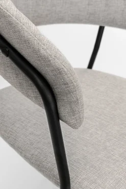 Outlet KARE Design Zestaw dwóch krzeseł beżowe nogi czarne 57x78 cm - KARE