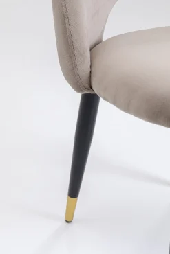 Outlet KARE Design Zestaw dwóch krzeseł Iris Velvet 49x84 cm taupe - KARE