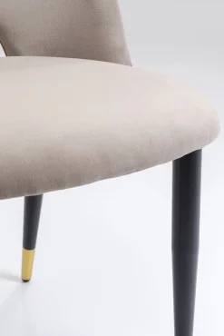 Outlet KARE Design Zestaw dwóch krzeseł Iris Velvet 49x84 cm taupe - KARE