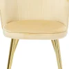 Best KARE Design Zestaw dwóch krzeseł Princess beżowe - nogi złote - KARE