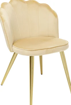 Best KARE Design Zestaw dwóch krzeseł Princess beżowe - nogi złote - KARE