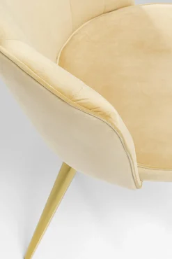 Best KARE Design Zestaw dwóch krzeseł Princess beżowe - nogi złote - KARE