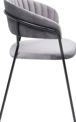 Fashion KARE Design Zestaw dwóch krzeseł z podłokietnikami Belle 57x78 cm szare - KARE