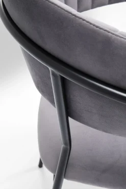 Fashion KARE Design Zestaw dwóch krzeseł z podłokietnikami Belle 57x78 cm szare - KARE