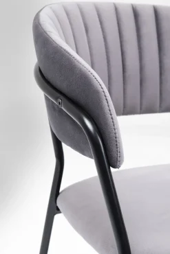 Fashion KARE Design Zestaw dwóch krzeseł z podłokietnikami Belle 57x78 cm szare - KARE