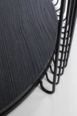 New KARE Design Zestaw dwóch stolików blaty MDF rama stalowa - kolor czarny - KARE