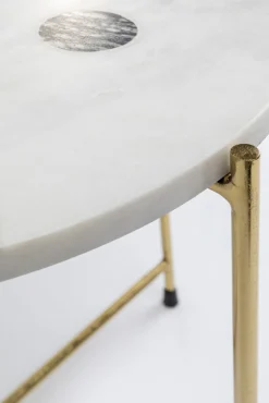 New KARE Design Zestaw dwóch stolików do salonu czarno-białe nogi złote - KARE