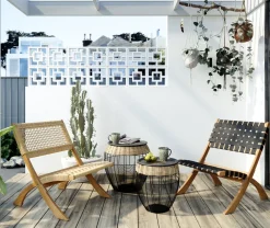 Hot KARE Design Zestaw dwóch stolików kawowych African Drums czarne - KARE