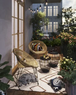 Hot KARE Design Zestaw dwóch stolików kawowych African Drums czarne - KARE