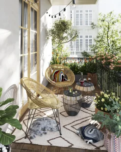 Hot KARE Design Zestaw dwóch stolików kawowych African Drums czarne - KARE