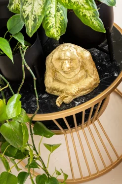 Hot KARE Design Zestaw dwóch stolików kawowych Roma - złote - blaty marmur - KARE