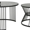 Outlet KARE Design Zestaw dwóch stolików kawowych Roma czarne - blaty marmurowe - KARE