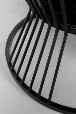 Outlet KARE Design Zestaw dwóch stolików kawowych Roma czarne - blaty marmurowe - KARE