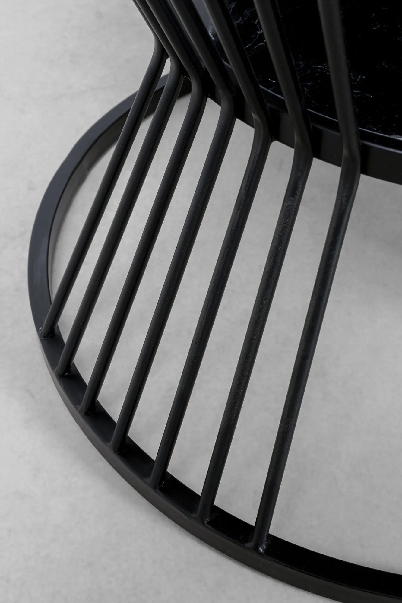 Outlet KARE Design Zestaw dwóch stolików kawowych Roma czarne - blaty marmurowe - KARE