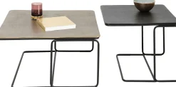 Hot KARE Design Zestaw dwóch stolików kawowych aluminium złoty i czarny - KARE