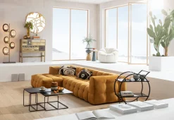 Hot KARE Design Zestaw dwóch stolików kawowych aluminium złoty i czarny - KARE