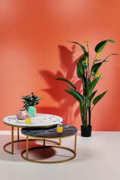 Sale KARE Design Zestaw dwóch stolików kawowych Mystic Round kolorowe Ø90 - KARE