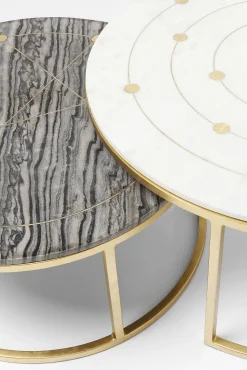 Sale KARE Design Zestaw dwóch stolików kawowych Mystic Round kolorowe Ø90 - KARE