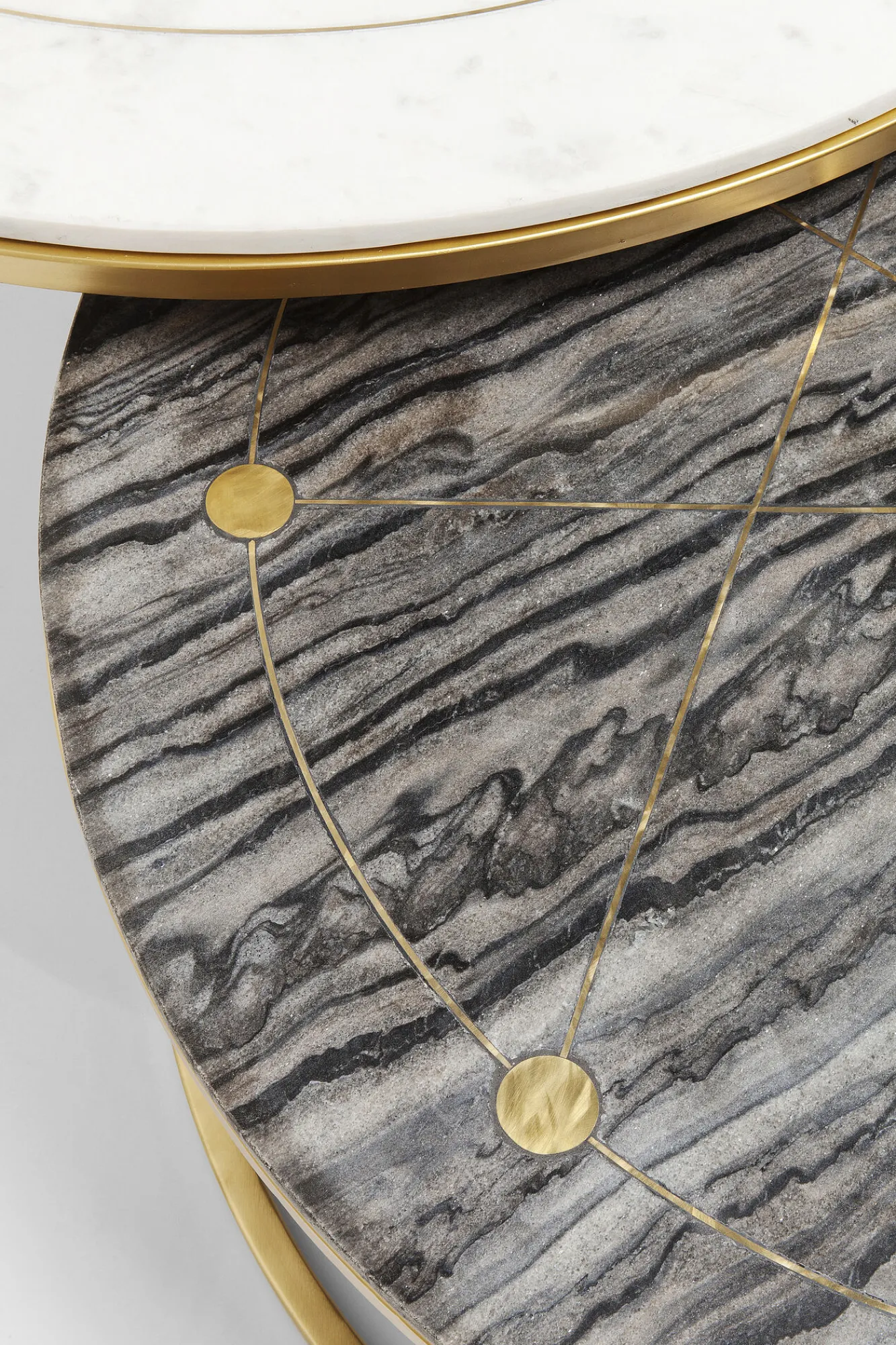 Sale KARE Design Zestaw dwóch stolików kawowych Mystic Round kolorowe Ø90 - KARE